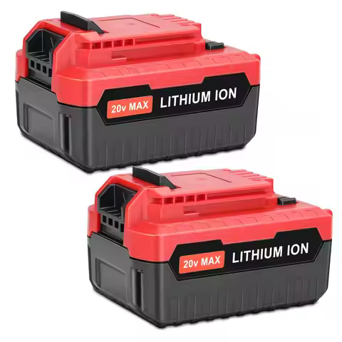 KUNLUN 2Pack 6.5Ah 20V MAX Replacement Battery for Porter-Cable 20V Lithium Battery PCC681L PCC685L 