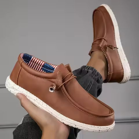 Men's Shoes Loafers Soft Comfortable Vulcanized Shoes Flats Shoes Men Walking Shoes Slip on Casual L