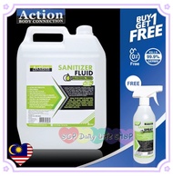 【ReadyStock】Action Alcohol Free Sanitizer Fluid Ready To Use (5L) Free 500ml