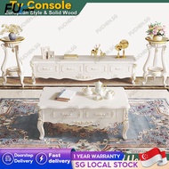 FUCHEN Tv Console Cabine Tv Cabinet European Style Pastoral Fashion Gold Painted Base Cabinet Solid Wood / Tv Consol