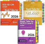 Index Tabs for AMA CPT Book, ICD-10 Code Book, HCPCS Level II Book, 3-Set Bundle 2025 Medical Coding