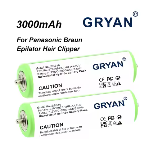 1.2V Replacement Battery For Panasonic Epilator Hair Clipper ER121 ER507 ER204 ER2031 ER230 ER160 ER
