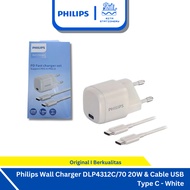 Philips Wall Charger DLP4312C/70 20W & USB Type C Cable - White