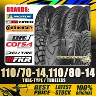 TAYAR 110/70-14,110/80-14 MCR,CONTINENTAL,DELI,CORSA,MICHELIN,FKR, TUBELESS/TUBE-TYPE TYRE [TY11X14]