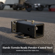 Trailer Hitch Receiver Adapter Reinforced Hitch Receiver with Safety Chain Loop Hardware Long-Lastin