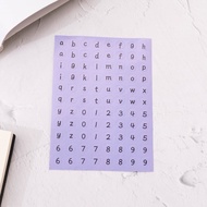 Gratis Ongkir - Numeric Sticker Tulisan Angka / Letter Capital Round Sticker / Decoration Sticker Hu