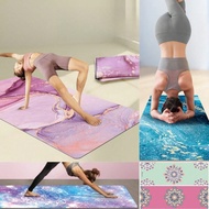 1pc Extra Long & Wide Foldable Rubber Yoga Mat, Easy To Carry, Machine/Hand Washable, Sweat-Absorben