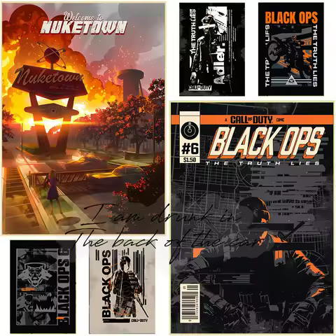 Black Ops 6 Call of Duty Poster Video Game Call of Duty Series New Poster Internet Bar Gaming Room A