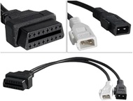 Trade-Shop OBD2 16-Pin Diagnostic Interface Adapter Cable Plug for 2x2 Socket Compatible with Passat