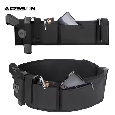 Belly Band Gun Holster Concealed Carry Pistol Holster Pouch with Magazine Bag Waist Band Holster for