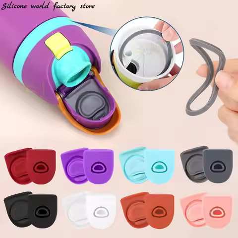 SW 2PCS Silicone Replacement Stopper Seal Gasket Seal Ring Leak Proof Water Bottle Top Lid Parts for