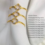 CINCIN CLOVER 916 GOLD/CINCIN MODEN/BRACELETS/SUN FLOWER/JEWELLERY/EMAS TULIN 916