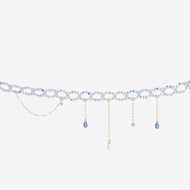 水色SWAROVSKI水晶編織短項鍊