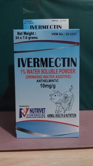 Anti Mange Ivermectin Powder for DogCat & other Animals (1box)24x7grams