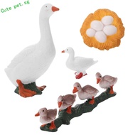 FUZOU Life Cycle Figures Kids 4pcs/set Swan Model Hen Cock Poultry Growth Cycle Cycle Duck Figurine