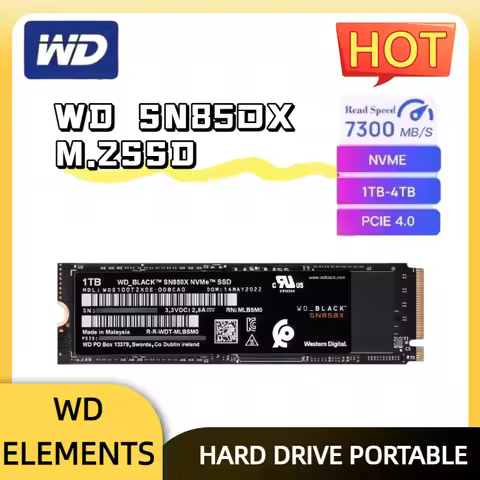 Western Digital SN850X BLACK M.2 2280 NVMe PCIe Gen 4.0x4 1TB 2TB 4TB SSD Solid State Drives for Gam