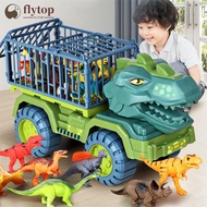 FLYTOP Children Dinosaur Engineering Car Toys Kids Large Size Transport Excavator Vehicles Carrier T