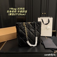 product hit Real Shot Tote Bag Chain Underarm Handbag Shopping Diamond Genuine Leather Sheepskin Sid