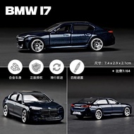 โมเดลรถ BMW I7 ขนาดจิ๋ว ทำจากโลหะผสม ของเล่นเสมือนจริง ของสะสมสำหรับเด็กผู้ชาย ของตกแต่งแบบ Matchbox
