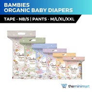 Bambies Organic Baby Diapers Premium Sanrio Pattern Baby Pampers - Tape / Pants (NB, S, M, L, XL, XXL)