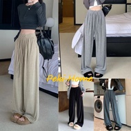 Women's Casual Three-Quarter Pants Smooth Color Long