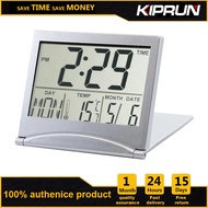 [Ready stock] KIPRUN Folding LCD Digital Alarm Clock Desk Table Weather Station Desk Temperature Travel Ectronic Mini Clock