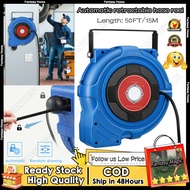 👍คุณภาพสูง + ปลาค็อด👍สายไฟต่อพับเก็บได้ที่เก็บสายไฟ50ฟุต15A 14AWG การติดตั้งแบบหมุนได้180 ° เต้าเสีย