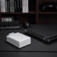 [Eighth] 100Pcs Smooth Transparent Raised Card Sleeves Clear Pull Tab Protectors for  Game Collectio