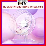 ♥【NEW】Bucatstate Running Wheel V1.0  V2.0 With Stand Hamster Running Wheel 21cm 26cm Hamster Wheel 星光跑轮 2.0 Craftsb✲
