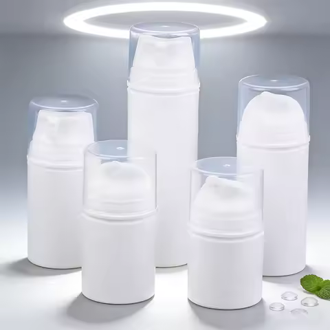 Airless Cosmetic Travel Size Vacuum Pump Bottles, Refillable Emulsion Dispenser for Cosmetics, Airle