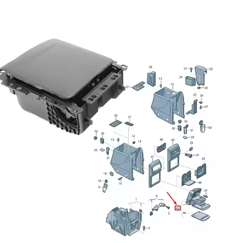 Car Rear Center Console Cup Holder Assy 7N0-862-533-NA2 For VW Tiguan 2009-2017 Water Cup Drink Hold