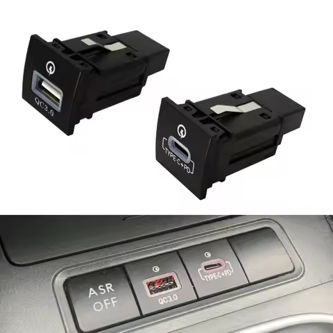 For VW Golf 6 Jetta 5 MK5 Scirocco 06-12 QC3.0 Type C PD USB Quick Car Charger Socket Nondestructive