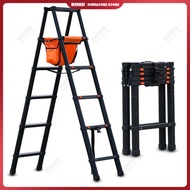 Aluminium alloy folding telescopic ladder household extra thick dual-purpose herringbone ladder decoration ladder engineering stairs