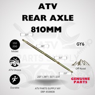 ATV Rear Axle 810mm (31T) | Nut M20 | GY6 | Big Bull | 150cc | 200cc | Ready Stock 📌