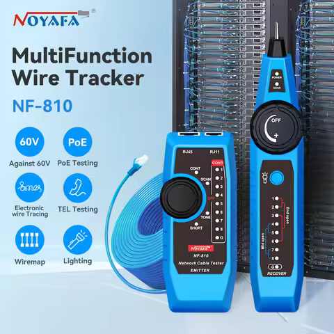 NOYAFA NF-810 Network Cable Tester RJ11 RJ45 Cat5 Cat6 Wire Tracer LAN Line Finder Diagnostic Tool f