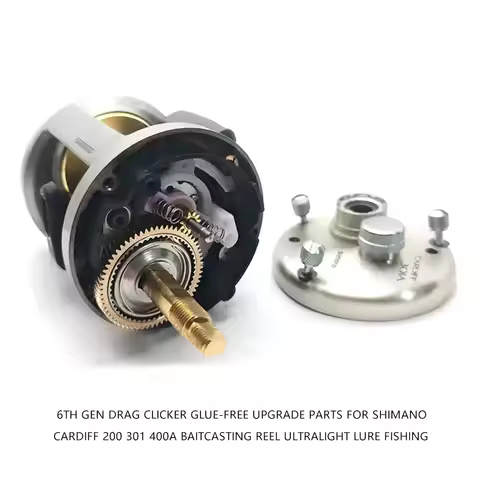 6th Gen Drag Clicker Glue-Free Upgrade Parts For Shimano Cardiff 200 301 400A Baitcasting Reel Ultra