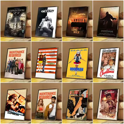 Famous Classic Movie Poster Get Out Retro Film Print Canvas Painting Wall Art Picture for Living Roo