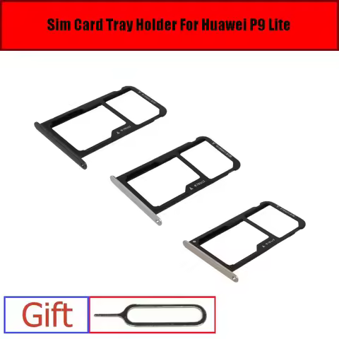 Sim& Card Tray Holder For Huawei P9 Lite G9 VNS-L21 L22 L23 L31 L53 SIM Card Slot Tray Reader Adapte