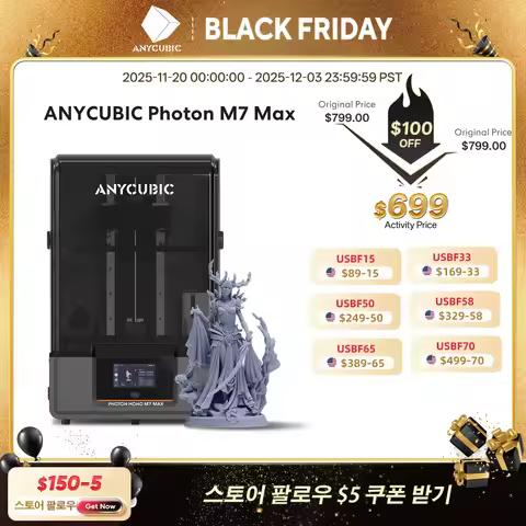 ANYCUBIC Photon Mono M7 Max 14.7L Ultra-Large Print Volume UV Resin 3D Printer With Intelligent Rele