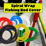 AquaTackle - Rod Protector Spiral Wrap Cover Rod Pancing 1meter Plastic Cover Fishing Rod Accessorie