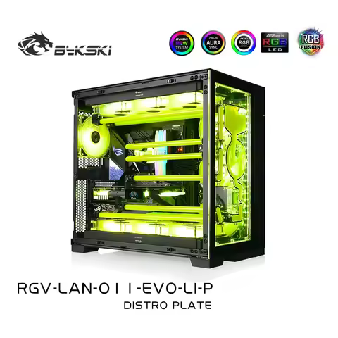 BYKSKI Distro Plate Front kit Acrylic Tank for LIAN LI O11 EVO Computer Case With DDC Pump GPU/CPU B