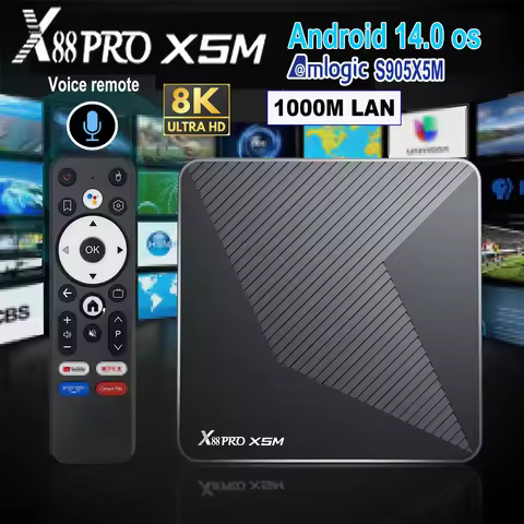 X88 PRO X5M Android 14 TV Box Amlogic S905X5M HD 8k 2.4G 5G Wifi6 BT5.0 1000M Lan 3D