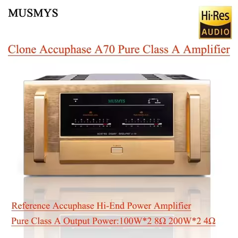 MUSMYS--Reference Accuphase A70 Pure Class a Stereo High-Fidelity High-End Power Amplifier 100W*2/8Ω