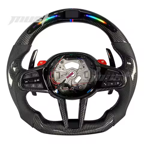 For BMW G Series LCI Customized Carbon Fiber LED Steering Wheel 2 3 4 5 6 7 8 Series X3 X4 X5 G20 G3