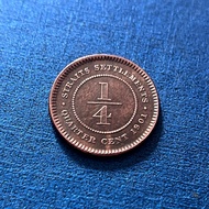 1 pcs fake Suku Sen Malaya 1901 QUARTER CENT 1/4