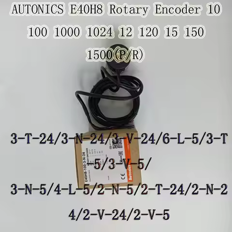 AUTONICS E40H8 Rotary Encoder 10 100 1000 1024 12 120 15 150 1500(P/R)3-T-24/3-N-24/3-V-24/6-L-5/3-T