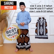 SARUNG ISTAN ANAK LAKI LAKI USIA 2-10 TAHUN / SARUNG INSTAN MOTIF BATIK / SARUNG INSTAN ANAK LAKI LAKI MODEL ROK / SARUNG ANAK DG KARET PINGGANG / SARUNG SHOLAT / SARUNG BATIK