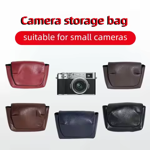 PU Leather Camera Bag Soft Portable Case Storage Cover for Canon G9X G5X2 SX740 S100V Sony RX100 HX9