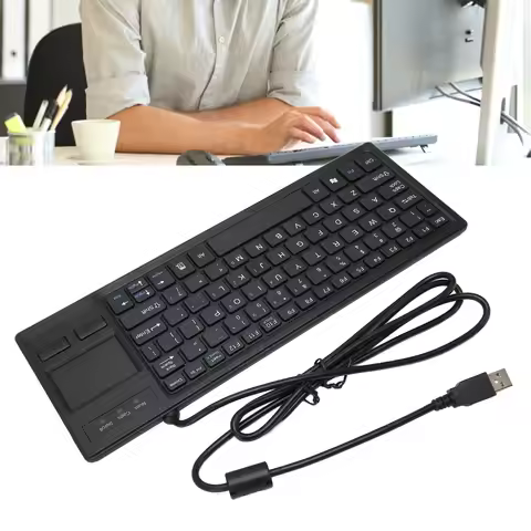zk30 K 800 Keyboard with Touchpad Wired Ultra Thin Mini Compact Touch Keyboard with HUB Function
