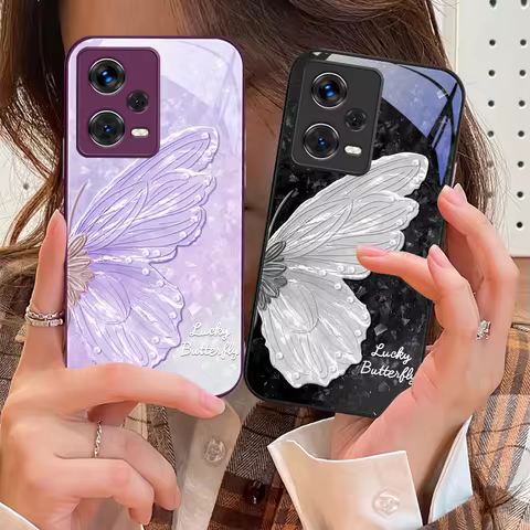 Gradient Big Butterfly For Xiaomi 14 Ultra 13 Lite Redmi Note 13 11 Pro 12 Plus Poco X6 3 Pro F4 6 G